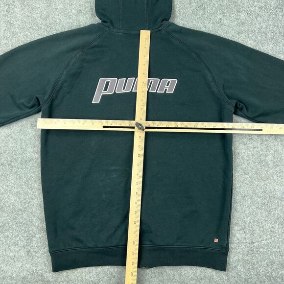 Puma Hoodie Mens‎ Small Black Full Zip Hooded Sweatshirt Jacket Spellout Logo - Picture 11 of 15